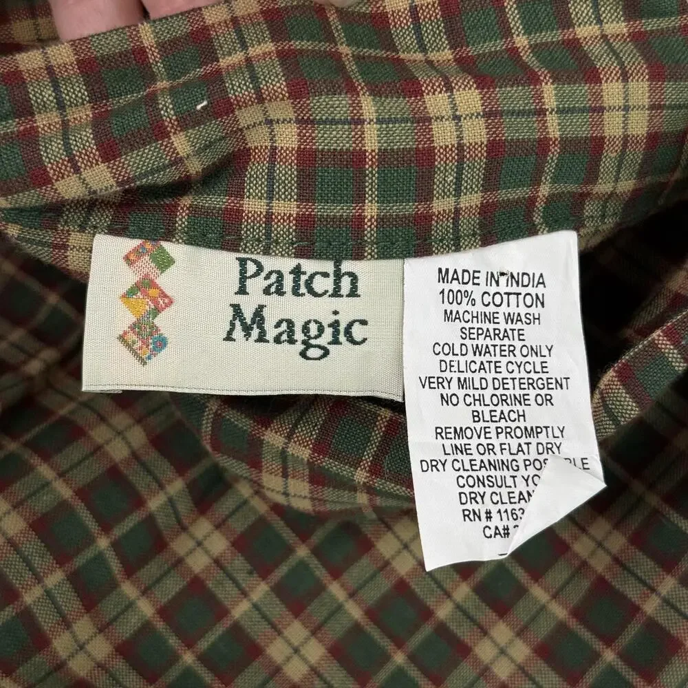 Patch Magic Shower Curtain Plaid Quilt Diamond Patchwork Primitive Rustic Decor